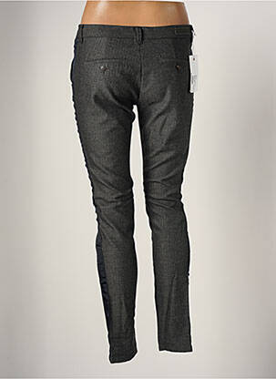 Pantalon chino broderie galoni laterali talie joasă gri REIKO femeie