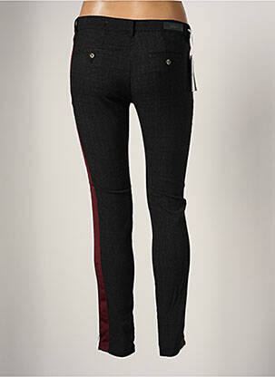 Pantalon chino broderie galoni laterali talie joasă maro REIKO femeie