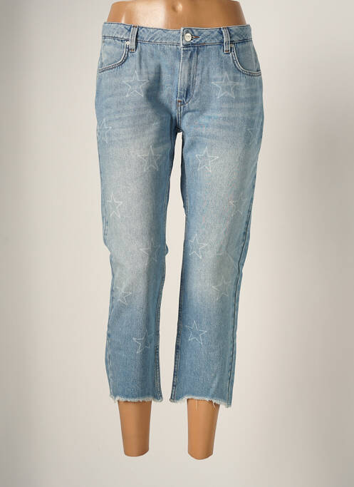 Pantalon trei sferturi croială dreaptă mărime normală albastru REIKO femme