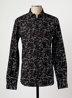 Cămașă cu mâneci lungi negru MINIMUM bărbat