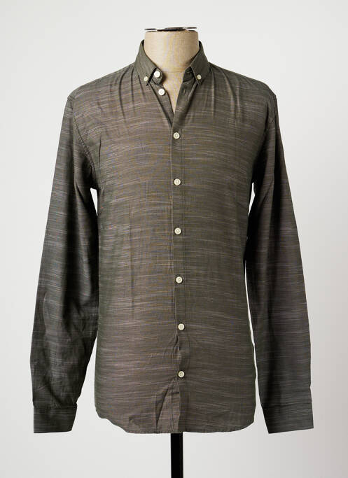 Cămașă cu mâneci lungi verde MINIMUM bărbat