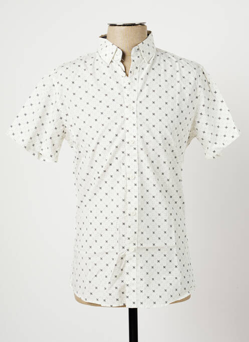 Cămașă cu mâneci scurte bej SOLID bărbat