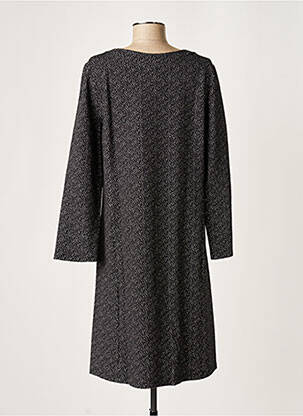 Rochie midi imprimeu fantezie mâneci lungi negru GAOS femeie