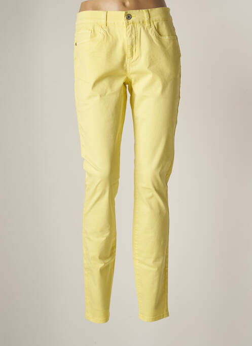 Pantalon slim galben GEISHA femeie