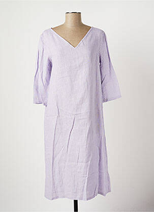 Rochie midi mâneci 3/4 mâneci 3/4 violet COUTURIST femeie