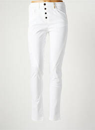 Pantalon slim conic talie înaltă alb COUTURIST femeie