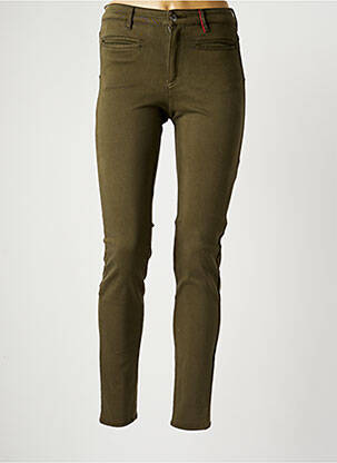Pantalon slim elasticitate mărime normală verde COUTURIST femeie