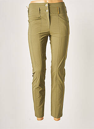 Pantalon 7/8 talie înaltă talie înaltă verde COUTURIST femeie