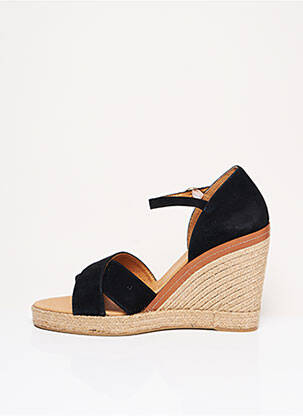 Espadrile nubuc toc înalt de 10cm și mai mult negru SARENZA femme