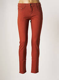 Pantalon slim țesătură poplin mărime normală portocaliu KALISSON femme