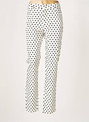 Pantalon slim țesătură poplin mărime normală alb YOULINE femeie