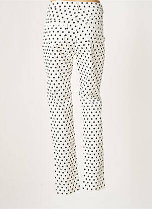 Pantalon slim țesătură poplin mărime normală alb YOULINE femeie