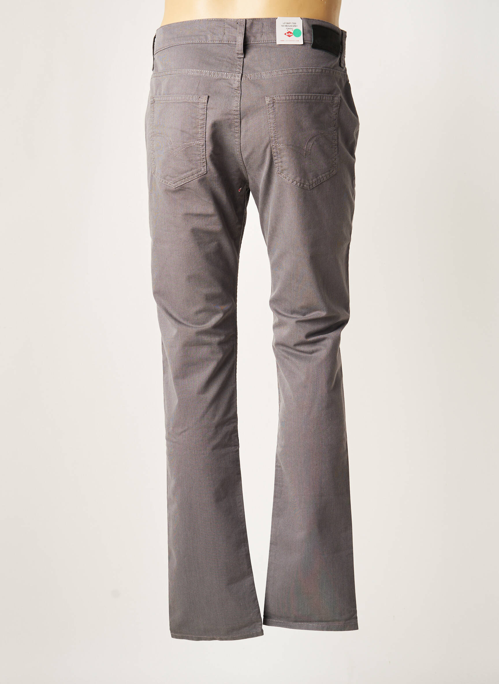 Pantalon drept țesătură melanj mărime normală gri LEE COOPER bărbat