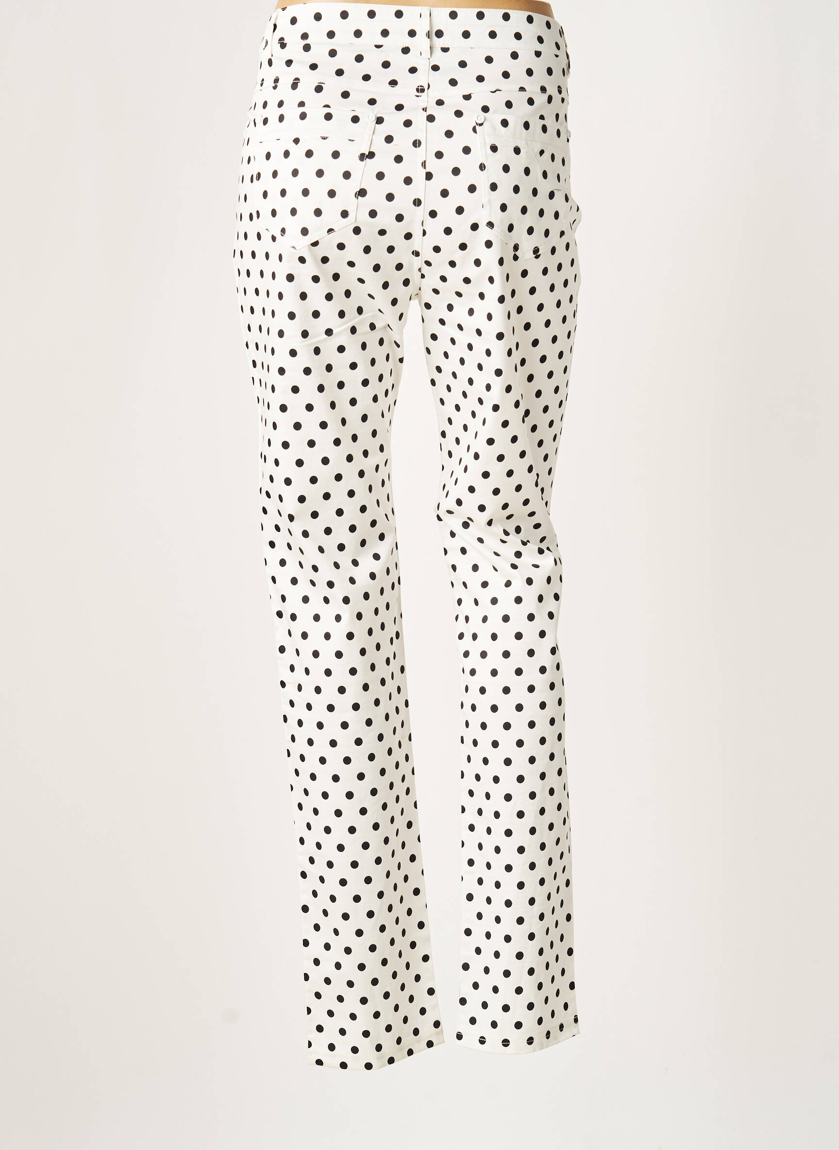 Pantalon slim țesătură poplin mărime normală alb YOULINE femeie