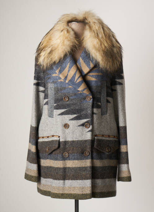 Palton lung gri BAZAR DELUXE femeie