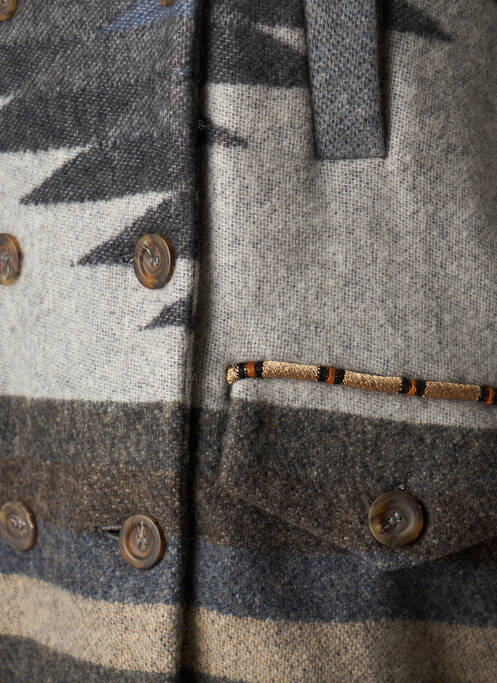 Palton lung gri BAZAR DELUXE femeie