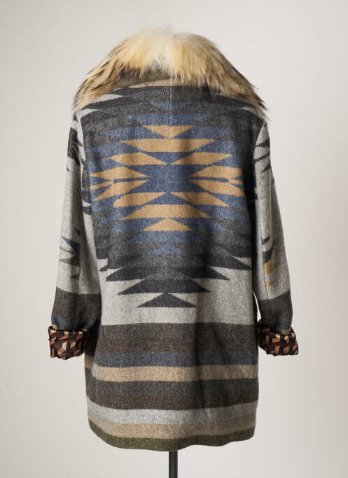 Palton lung gri BAZAR DELUXE femeie