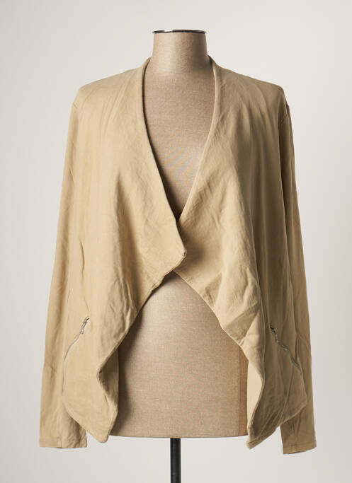 Jachete casual croială dreaptă bej MAJESTIC FILATURES femme