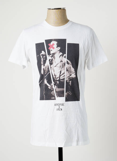 Tricou alb HIMSPIRE bărbat
