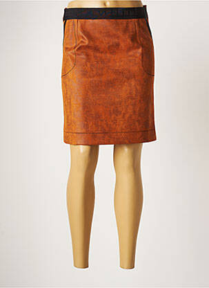 Fustă midi portocaliu LO! LES FILLES femeie