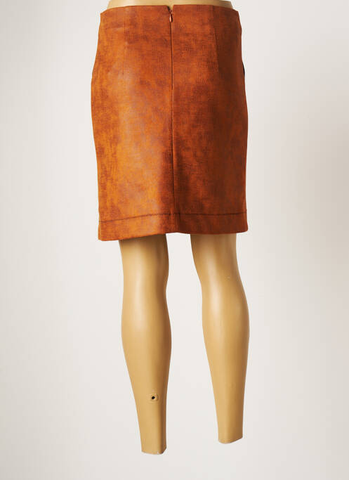 Fustă midi portocaliu LO! LES FILLES femeie