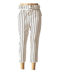 Pantalon 7/8 talie elastică alb MINSK femeie