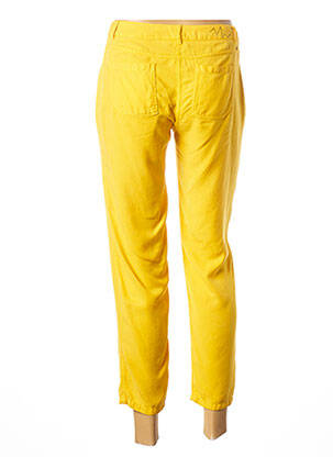 Pantalon 7/8 închidere cu fermoar sub clapetă cu nasturi talie joasă galben MADO ET LES AUTRES femeie