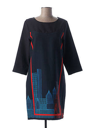 Rochie midi mâneci 3/4 mâneci 3/4 albastru MADO ET LES AUTRES femeie