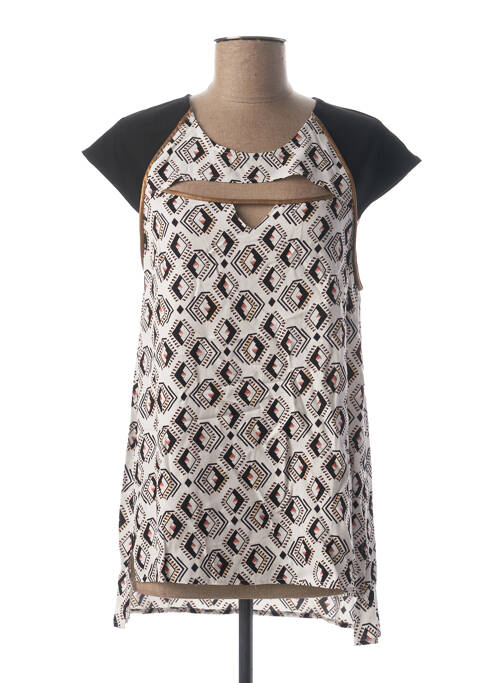 Tunică mâneci scurte alb MIA SOANA femeie