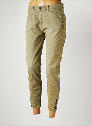Pantalon 7/8 verde DESGASTE femeie