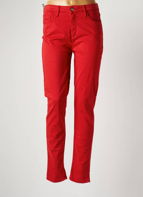 Pantalon slim roșu DESGASTE femeie