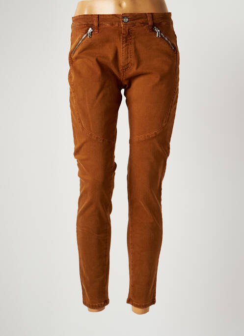Pantalon 7/8 maro DESGASTE femeie