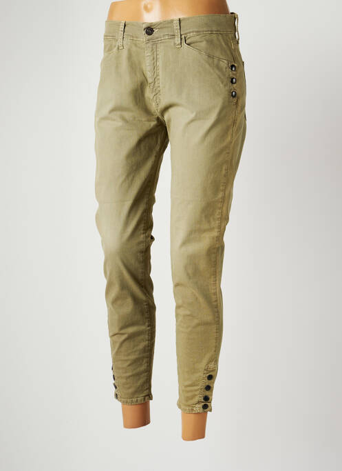 Pantalon 7/8 verde DESGASTE femeie