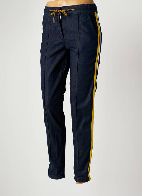 Pantalon chino broderie galoni laterali mărime normală albastru SANDWICH femme