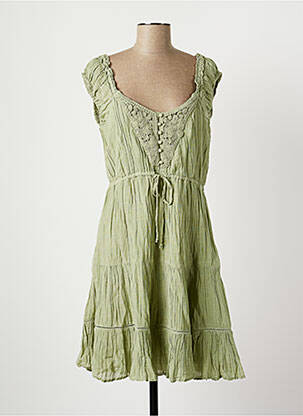Rochie midi fără mâneci fără mâneci verde GUESS femeie