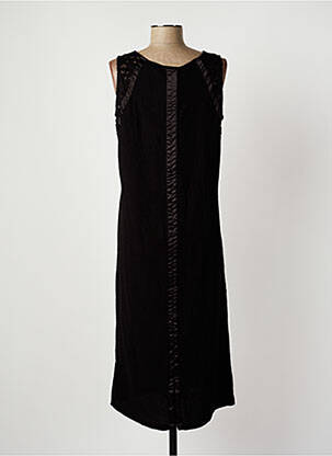 Rochie midi fără mâneci fără mâneci negru NÜ femeie