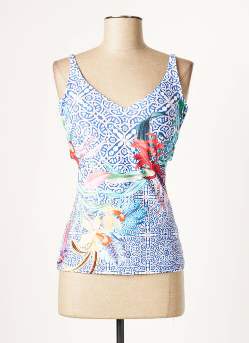 Sutien de costum de baie elasticitate top sutien modelat albastru MOONTIDE femme