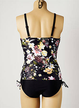Tankini efect material satinat negru LAGON BLEU femme