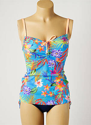 Tankini imprimeu floral albastru SUN PLAYA femeie