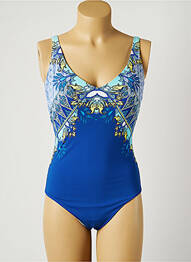 Costum de baie dintr-o singură piesă imprimeu fantezie top sutien modelat albastru MOONTIDE femeie