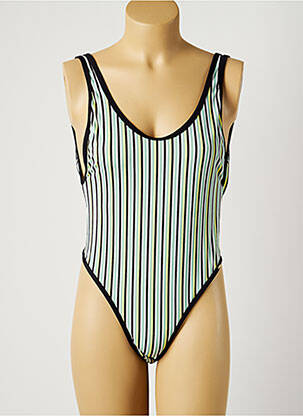 Costum de baie dintr-o singură piesă efect material satinat verde PIHA femeie