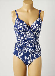 Costum de baie dintr-o singură piesă imprimeu fantezie top sutien modelat albastru MOONTIDE femeie