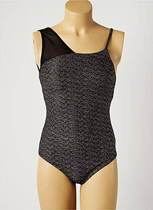 Costum de baie dintr-o singură piesă bretele elastice reglabile top sutien modelat gri MOONTIDE femeie