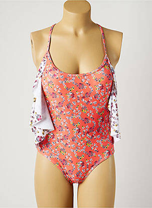 Costum de baie dintr-o singură piesă bretele elastice reglabile top sutien modelat portocalie PIHA femeie