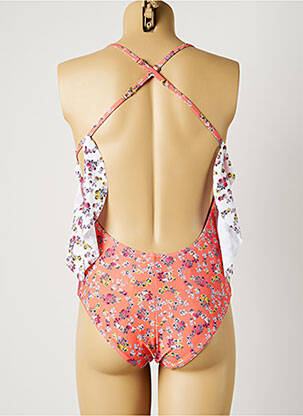Costum de baie dintr-o singură piesă bretele elastice reglabile top sutien modelat portocalie PIHA femeie