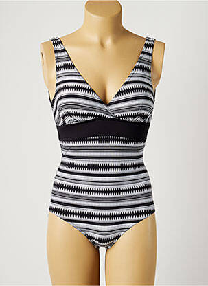Costum de baie dintr-o singură piesă imprimeu fantezie top sutien modelat negru SUN PLAYA femeie
