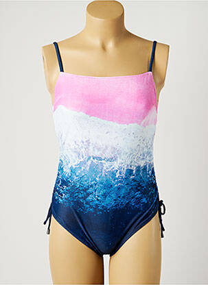 Costum de baie dintr-o singură piesă imprimeu fantezie top sutien modelat albastru PIHA femeie