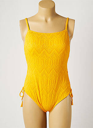 Costum de baie dintr-o singură piesă elasticitate top sutien modelat galben PIHA femeie