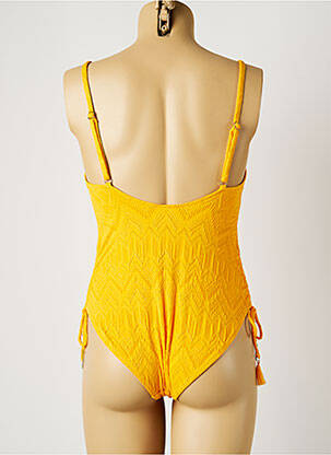 Costum de baie dintr-o singură piesă elasticitate top sutien modelat galben PIHA femeie