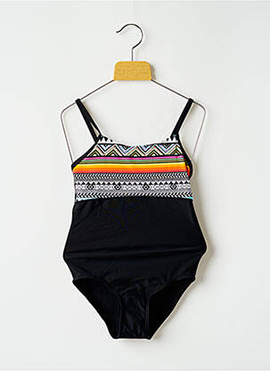 Costum de baie dintr-o singură piesă imprimeu fantezie negru LAGON BLEU fată